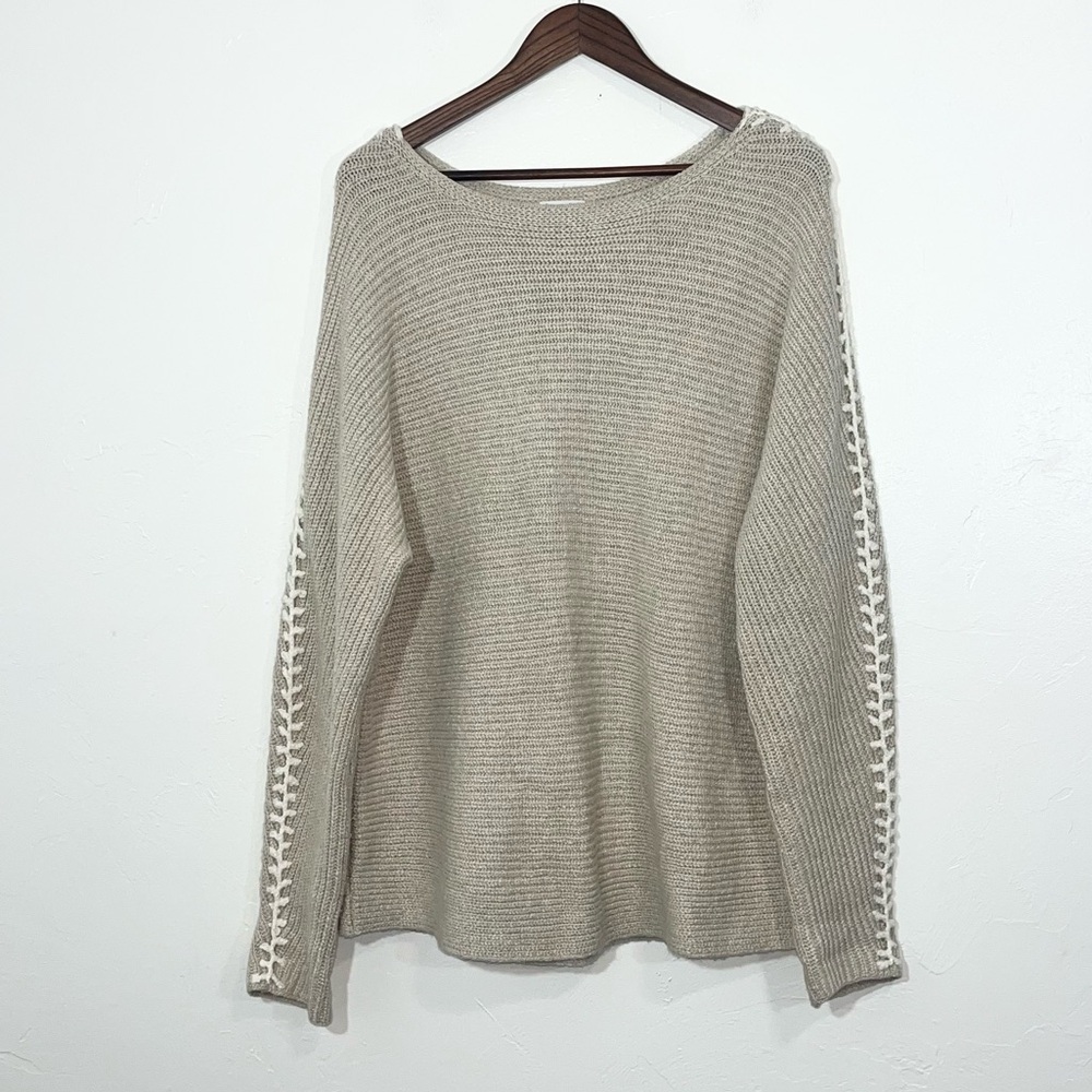 J. Jill Beige Knit Sweater Size L Tall